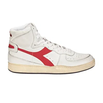 Pre-owned Diadora Mi Basket Used 'white Garnet'