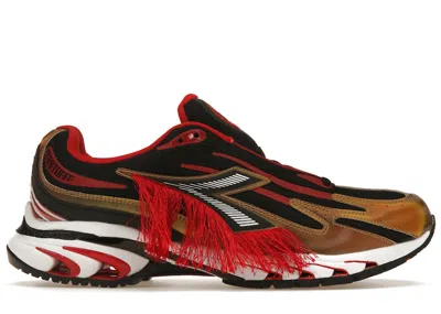 Pre-owned Diadora Mythos 280 Gb Ssstufff Barcelona Fire Sneakers In Black/gold Red