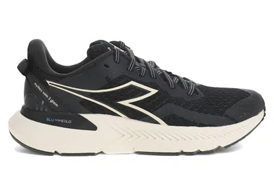 Pre-owned Diadora Mythos Blushield Volo 3 Glam (women's) Sneakers In Black/whisper White In Multi