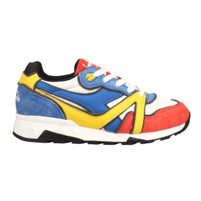 Pre-owned Diadora N9000 Dessau Lace Up Mens Blue, Orange, Yellow Sneakers Casual Shoes 17
