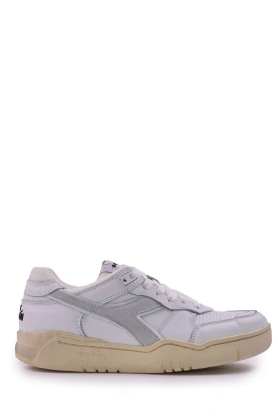 Diadora Panelled Lace-up Trainers In White