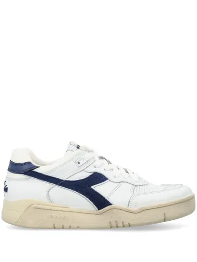 DIADORA PANELLED LEATHER SNEAKERS