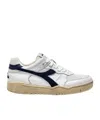 Diadora Panelled Leather Sneakers In White