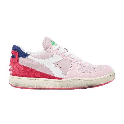 Pre-owned Diadora Pastiglie Leone X Mi Basket Low 'lampone Italia' In Pink