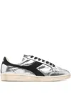Diadora Metallic-panelled Sneakers In Gray