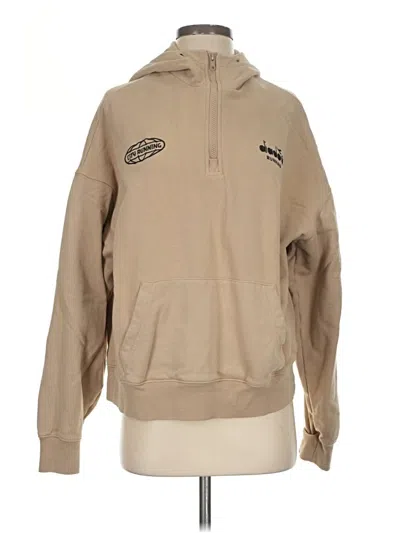Pre-owned Diadora Pullover Hoodie In Tan