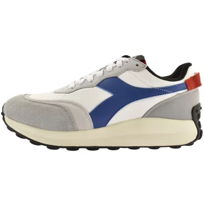 Diadora Race Nyl Trainers Blue In Gray