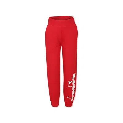 Diadora Kids' Red Trousers For Boy With Logo