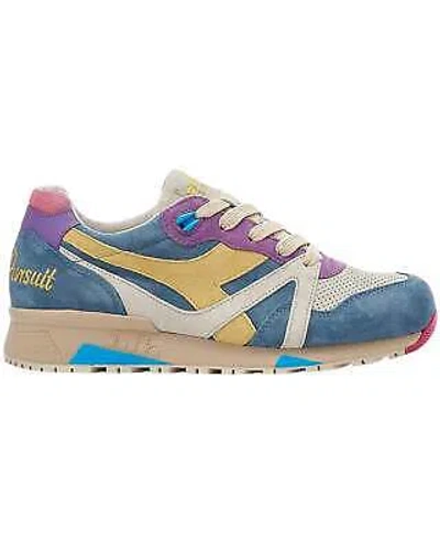 Pre-owned Diadora Shoes Hasbro N9000 Trivial Pursuit Trainers Leather Blue Man