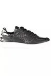 Diadora Black Fabric Sneaker In Black