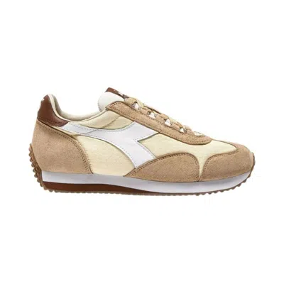Diadora Stonewashed Canvas And Suede Sneakers