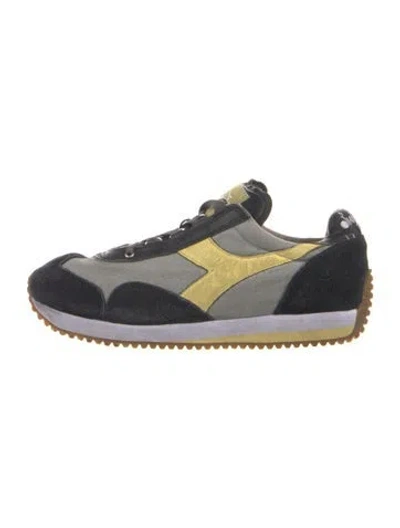 Pre-owned Diadora Suede Athletic Sneakers In Blue