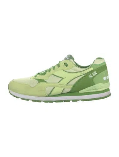 Pre-owned Diadora Suede Athletic Sneakers In Green