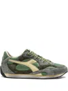 Diadora Suede Panelled Trainers In Green