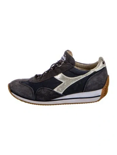 Pre-owned Diadora Suede Sneakers In Blue