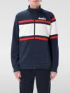 Diadora Striped Zip-up Sweatshirt In Blue