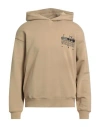 Diadora Sweatshirt Crew Manifesto Man Sweatshirt Camel Size L Cotton In Beige
