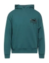 Diadora Sweatshirt Crew Manifesto Man Sweatshirt Deep Jade Size L Cotton In Green