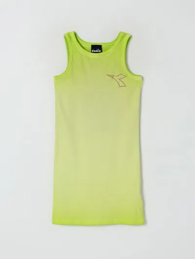 Diadora Kids' T-shirt  Kinder Farbe Limette In Green