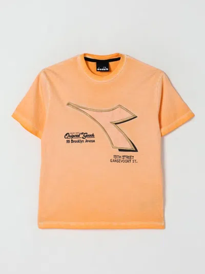 Diadora Kids' T-shirt  Kinder Farbe Orange