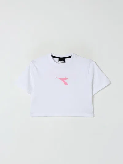 Diadora Kids' T-shirt  Kinder Farbe Weiss In White
