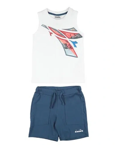 Diadora Kids'  Toddler Boy Co-ord White Size 6 Cotton In Multi