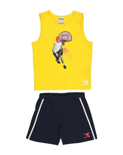 Diadora Babies'  Toddler Boy Co-ord Yellow Size 6 Cotton, Viscose