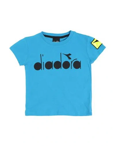 Diadora Toddler Boy T-shirt Azure Size 4 Cotton In Blue