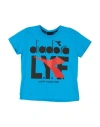 Diadora Toddler Boy T-shirt Azure Size 6 Cotton In Blue