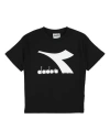 Diadora Babies'  Toddler Boy T-shirt Black Size 6 Cotton, Elastane