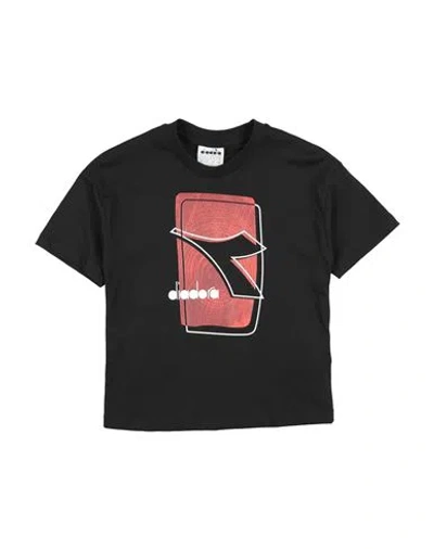 Diadora Babies'  Toddler Boy T-shirt Black Size 6 Organic Cotton