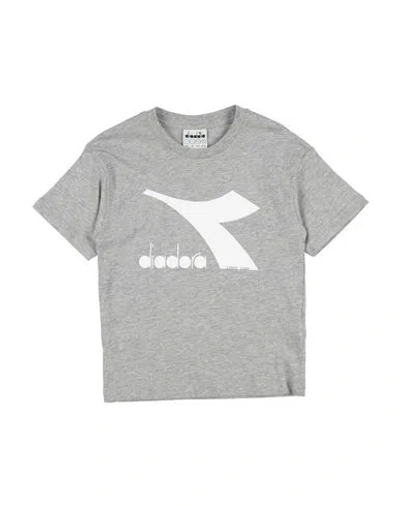 Diadora Babies'  Toddler Boy T-shirt Grey Size 6 Cotton, Elastane In Gray