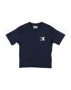 Diadora Toddler Boy T-shirt Navy Size 6 Cotton In Black