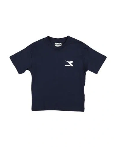 Diadora Babies'  Toddler Boy T-shirt Navy Size 6 Cotton In Black