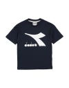 Diadora Babies'  Toddler Boy T-shirt Navy Size 6 Cotton, Elastane In Black