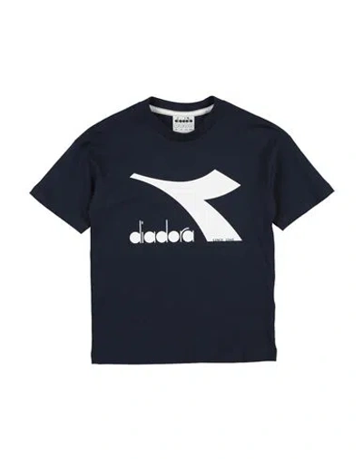 Diadora Babies'  Toddler Boy T-shirt Navy Size 6 Cotton, Elastane In Black