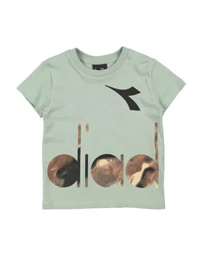 Diadora Babies'  Toddler Boy T-shirt Sage Green Size 6 Cotton