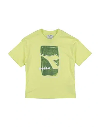 Diadora Babies'  Toddler Boy T-shirt Yellow Size 6 Organic Cotton In Green