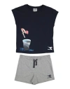Diadora Babies'  Toddler Girl Co-ord Navy Size 6 Cotton, Viscose In Blue