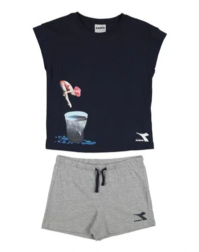 Diadora Babies'  Toddler Girl Co-ord Navy Size 6 Cotton, Viscose In Blue