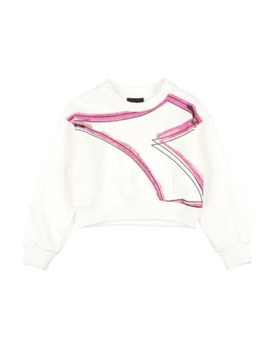 Diadora Babies'  Toddler Girl Sweatshirt White Size 6 Cotton