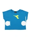 Diadora Babies'  Toddler Girl T-shirt Azure Size 6 Cotton In Blue