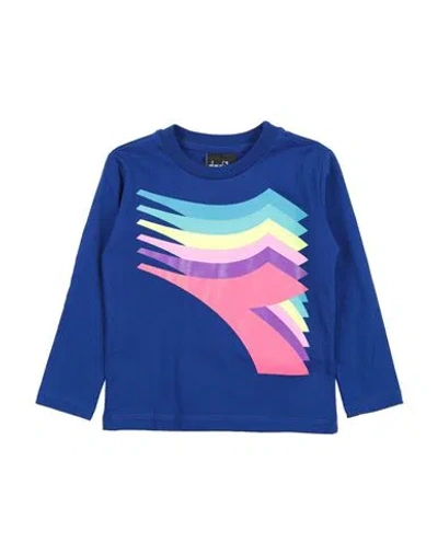 Diadora Babies'  Toddler Girl T-shirt Blue Size 6 Cotton