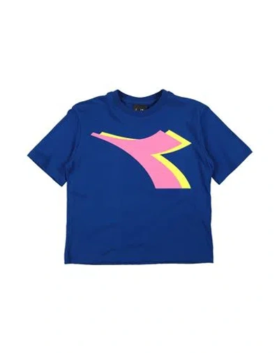Diadora Babies'  Toddler Girl T-shirt Bright Blue Size 6 Cotton