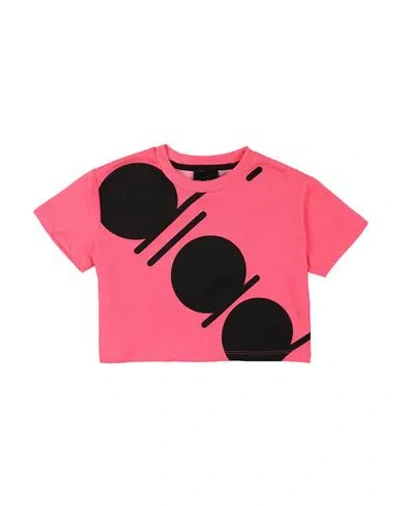 Diadora Babies'  Toddler Girl T-shirt Fuchsia Size 4 Cotton, Polyester In Pink