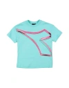 Diadora Babies'  Toddler Girl T-shirt Light Green Size 6 Cotton