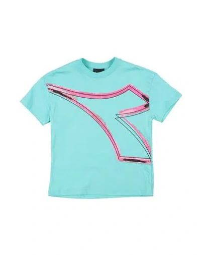 Diadora Babies'  Toddler Girl T-shirt Light Green Size 6 Cotton