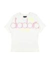 Diadora Babies'  Toddler Girl T-shirt Off White Size 6 Cotton
