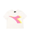Diadora Babies'  Toddler Girl T-shirt White Size 6 Cotton