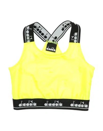 Diadora Babies'  Toddler Girl Top Yellow Size 6 Polyamide, Elastane
